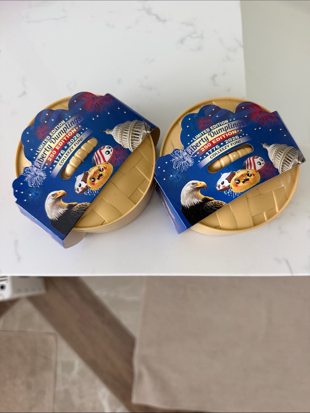Limited Edition Liberty Dumplings Collectible Tin - Gold & Blue